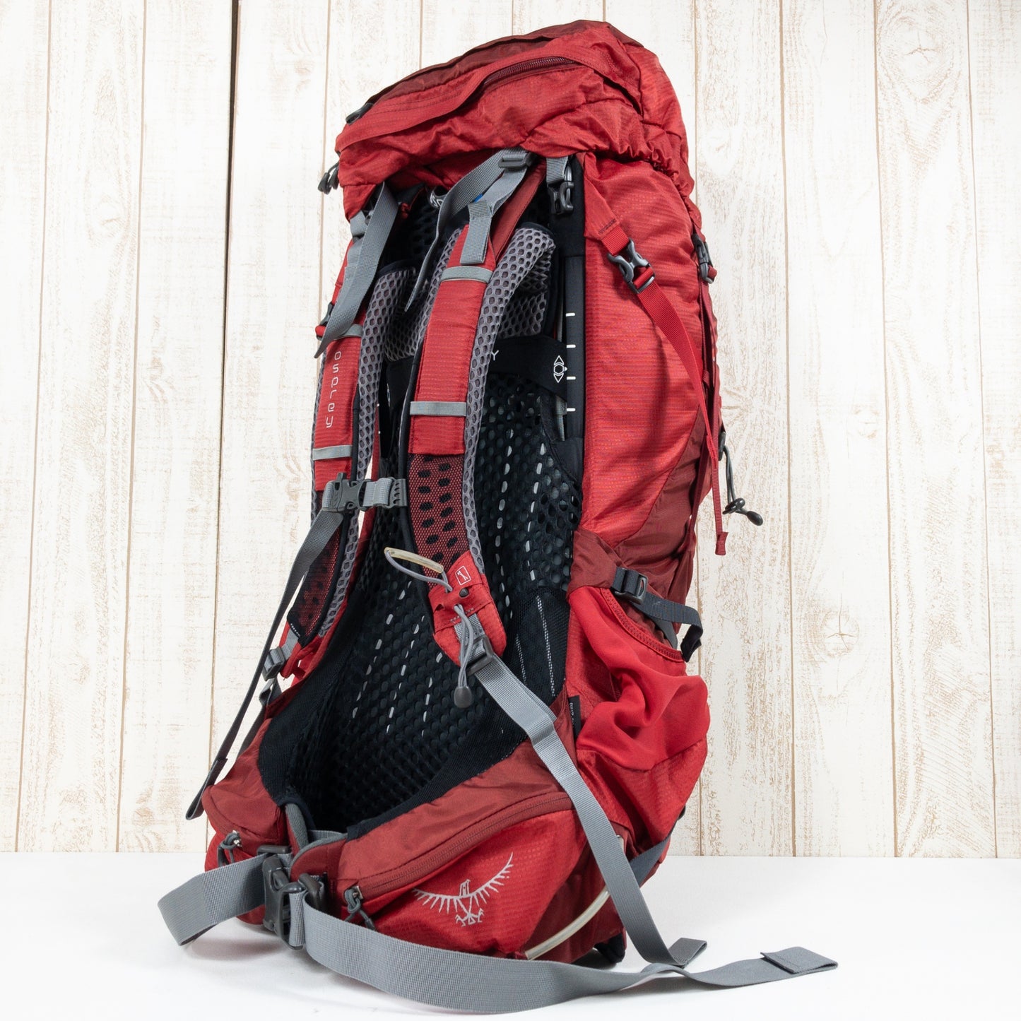 [Unisex One Size Red] Osprey Atmos Antigravity 50 Atmos Ag 50 Unisex Capacity [30L-54L] Backpack Bag Storage