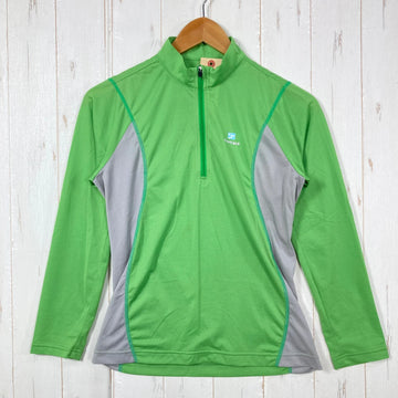 【Women's M グリーン系】 Finetrack ( ファイントラック ) ドラウト エア ジップネック ポリエステル ウェア トップス インナー シャツ ロングスリーブシャツ 化繊 z00060129  化繊 ロングスリーブシャツ インナー シャツ トップス ウ