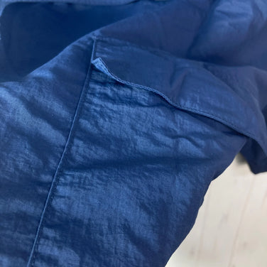 Women's Medium Navy Merrell Nylon Half-Zip Long Anorak Coat in Indigo (z00054869)