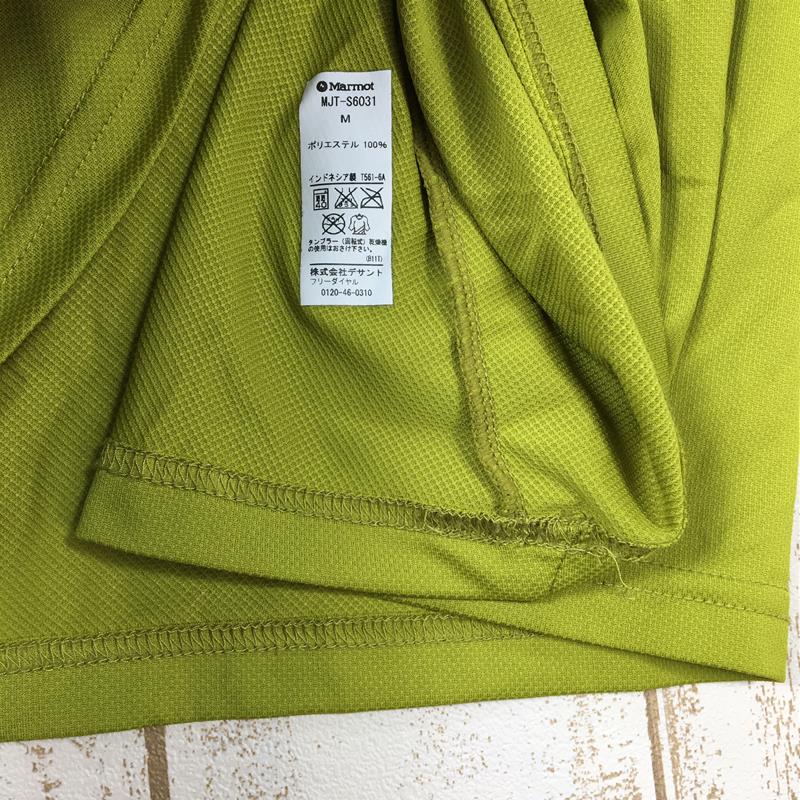 【Men's M イエロー系】 Marmot ( マーモット ) アセント ハーフスリーブ クルー Accent Hs Crew MJT-S6031 Asian Men's  化繊 ショートスリーブTシャツ クルーネック インナー シャツ トップス ウェア