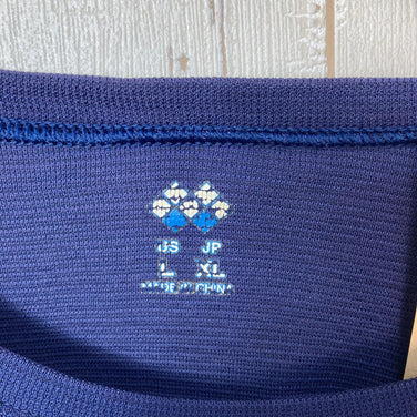【Men's XL ネイビー系】 Montbell ( モンベル ) ジオライン L.W.ラウンドネックシャツ ポリエステル ウェア トップス インナー シャツ ロングスリーブTシャツ クルーネック 化繊 z00058472  化繊 ロングスリーブTシャツ クルーネッ