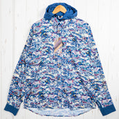 【Men's L ブルー系】 Jolly Gear（ジョリーギア） トリプルクラウン ボタンダウン ロングスリーブ TRIPLE CROWN BUTTON DOWN LONG SLEEVE Blue Garden ポリエステル ウェア トップス インナー シャツ - 【公式】2ndGEAR（セカンドギア）Webショップ【登山用品・アウトドア用品専門 買取販売店】