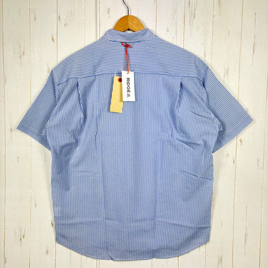 【Men's L ブルー系】 Ridge Mountain Gear ( リッジマウンテンギア ) ベーシック ショートスリーブ シャツ ストライプ Basic Short Sleeve Shirt Stripe  Blue × White z00055793 B