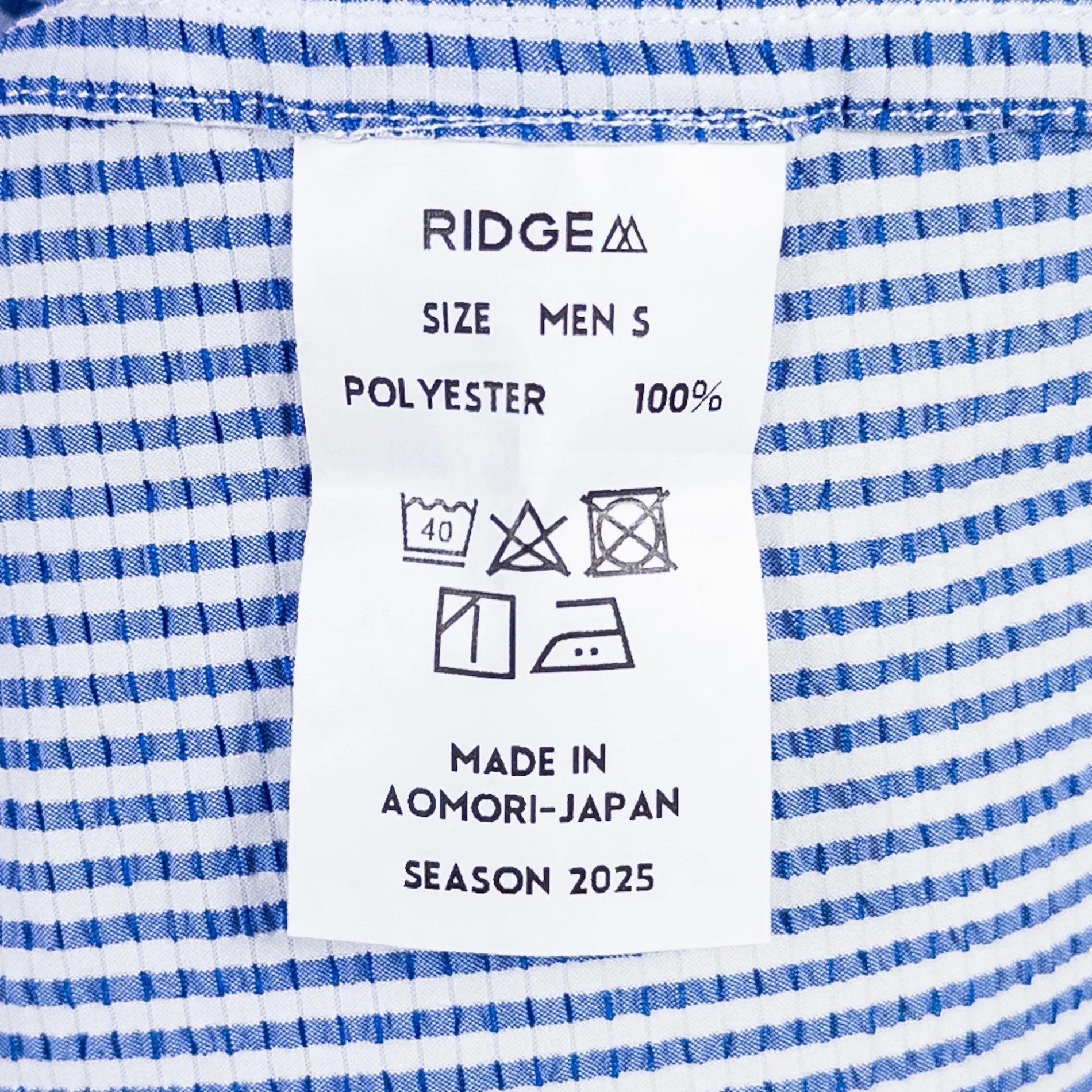 【Men's S ブルー系】 Ridge Mountain Gear ( リッジマウンテンギア ) ベーシック ロングスリーブ シャツ ストライプ Basic Long Sleeve Shirt Stripe Blue x White ポリエステル ウェア トップ - 【公式】2ndGEAR（セカンドギア）Webショップ【登山用品・アウトドア用品専門 買取販売店】