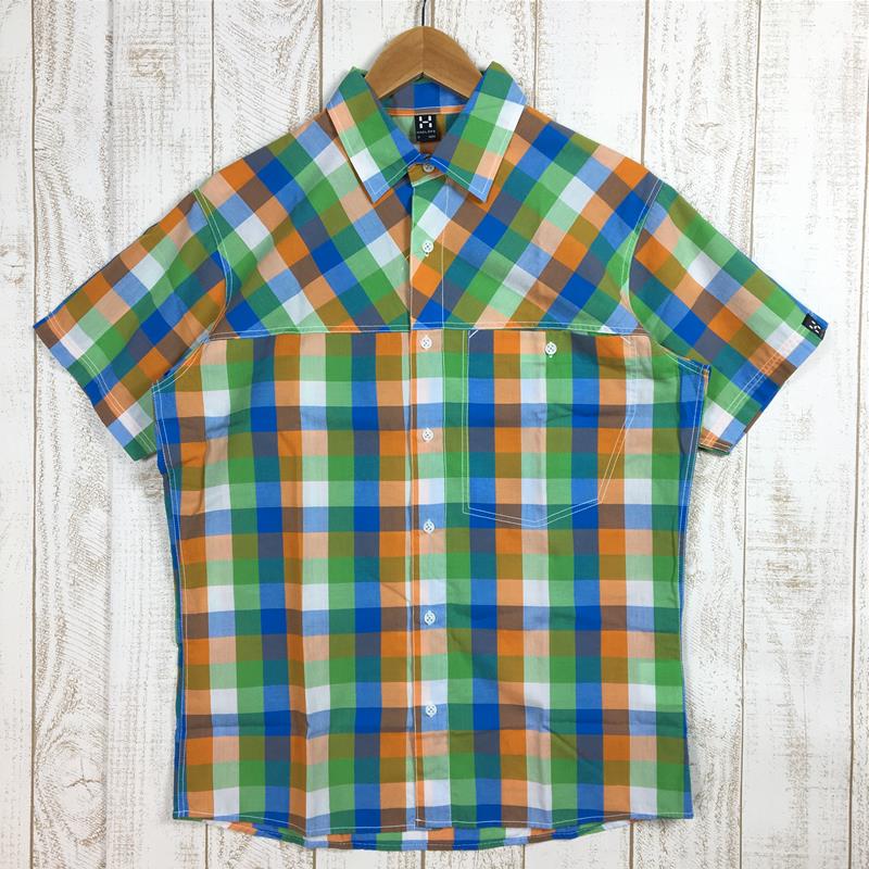 【Men's S オレンジ系】 Haglofs ( ホグロフス ) ハク ショートスリーブ シャツ Haku Short Sleeve Shirt 601705 Men's  コットン ショートスリーブシャツ インナー シャツ トップス ウェア