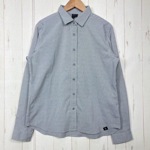 【Women's S グレー系】 Millet ( ミレー ) インセクト バリヤー ロングスリーブ チェック シャツ INSECT BARRIER LS CHK SHIRT ポリエステル ウェア トップス インナー シャツ ロングスリーブシャツ 化繊 z000604