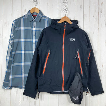 【Men's M ブラック系】 Mountain Hardwear ( マウンテンハードウェア ) ・マムート レインシェル・ロングスリーブシャツ 計2点セット バルク販売 卸売り ウェア トップス アウター ジャケット レインシェル z00060046  レインシ