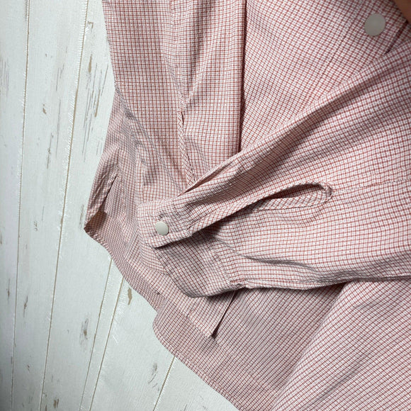 【Women's S レッド系】 Millet ( ミレー ) インセクト バリヤー チェック スタンドシャツ ロングスリーブ Insect Barrier Check Stand Shirt Long Sleeve ポリエステル ウェア トップス インナー シャツ