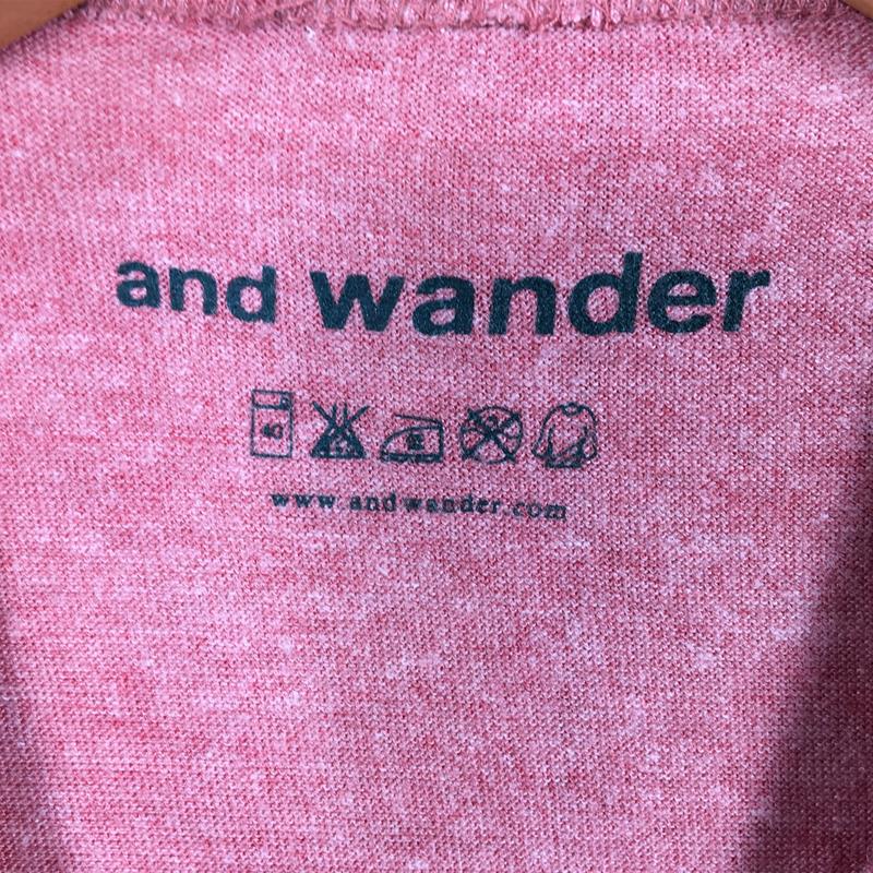 【男女通用1红色系列】And Wander Powder Cruiser T恤AW43-JT067 男女通用棉质短袖T恤圆领内搭衬衫上衣