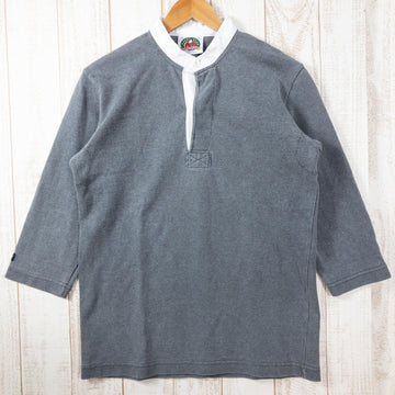 【Men's S グレー系】 Barbarian ( バーバリアン ) ラグビーシャツ ラガーシャツ ヘンリーネック 7分袖 カナダ製 コットン ウェア トップス インナー シャツ ショートスリーブTシャツ クルーネック z00050140 ショートスリーブTシ - 【公式】2ndGEAR（セカンドギア）Webショップ【登山用品・アウトドア用品専門 買取販売店】