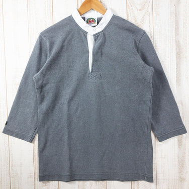 【Men's S グレー系】 Barbarian ( バーバリアン ) ラグビーシャツ ラガーシャツ ヘンリーネック 7分袖 カナダ製 コットン ウェア トップス インナー シャツ ショートスリーブTシャツ クルーネック z00050140 ショートスリーブTシ - 【公式】2ndGEAR（セカンドギア）Webショップ【登山用品・アウトドア用品専門 買取販売店】