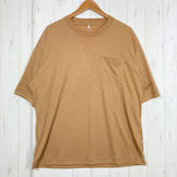 【Unisex 4 イエロー系】 迷迭香 ( マンネンロウ ) アクシオウールハイカーティー AXIO Wool Hiker Tee MCS-2C YLW z00058300 YLW ウール ショートスリーブTシャツ クルーネック インナー シャツ トップス ウェア