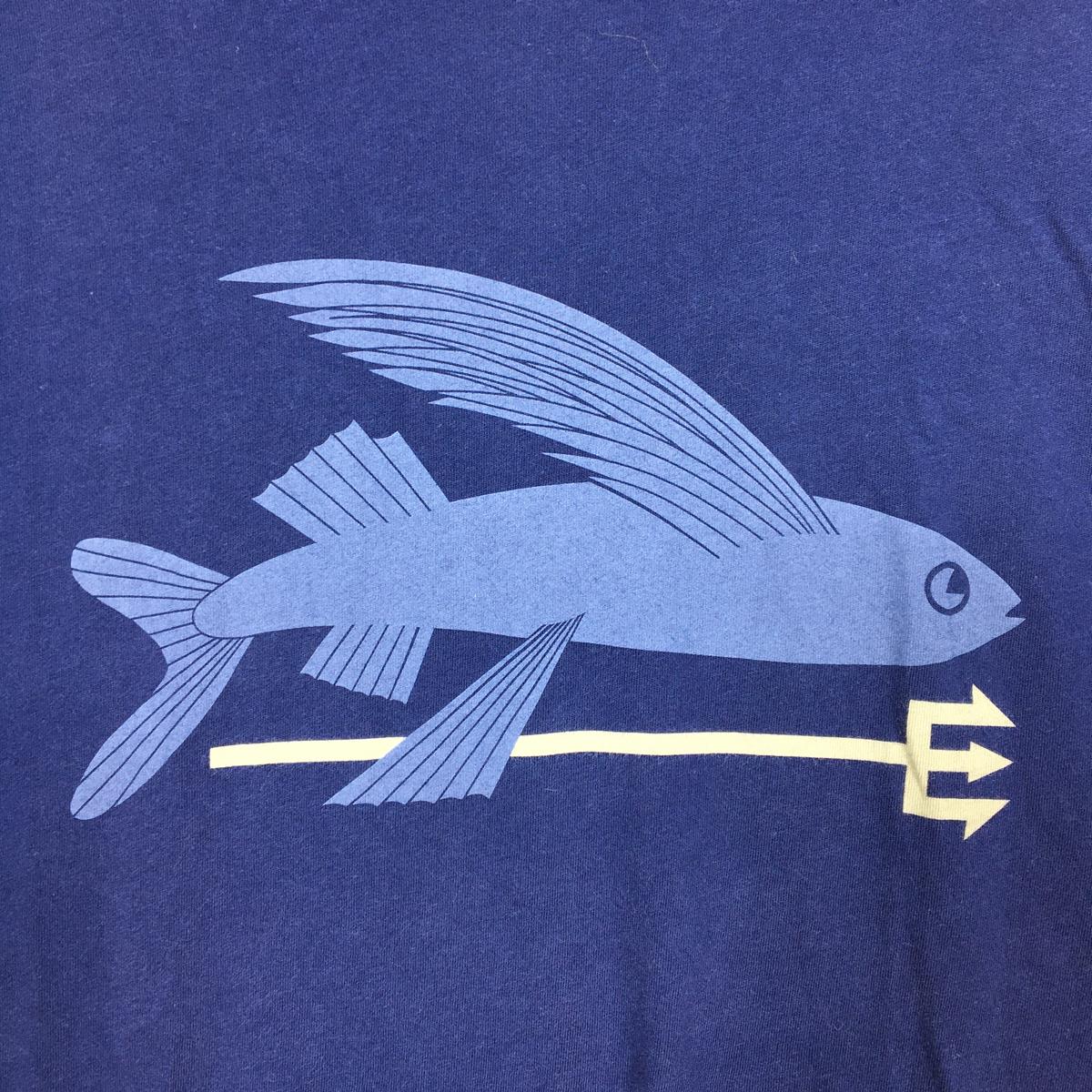 [Men's L Navy] Patagonia Flying Fish Organic T-Shirt Discontinued model Hard to find 39145 International Men's CNY Cl