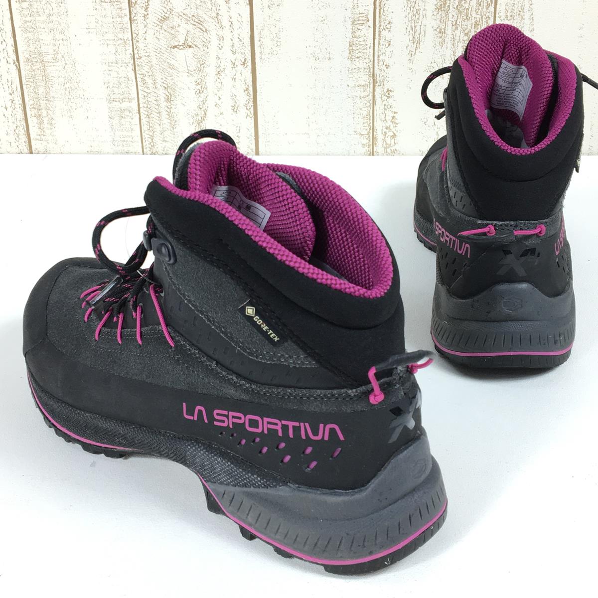 [女式 24.3 厘米黑色] La Sportiva Traverse X4 Evo Mid Gore-Tex 女式 Tx4 Evo Mid Gtx 女式登山鞋徒步鞋 37G 女式 900411 C