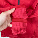 【Women's M レッド系】 The North Face ( ザ・ノースフェイス ) パワードライ グリッド フーディ Powerdry Grid Hoodie ポリエステル ウェア トップス アウター ジャケット フリース ポーラテック・パワードライ z000-5