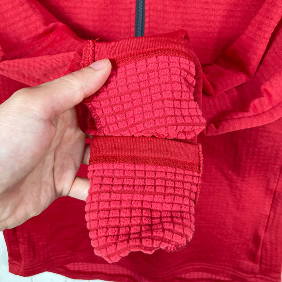 【Women's M レッド系】 The North Face ( ザ・ノースフェイス ) パワードライ グリッド フーディ Powerdry Grid Hoodie ポリエステル ウェア トップス アウター ジャケット フリース ポーラテック・パワードライ z000