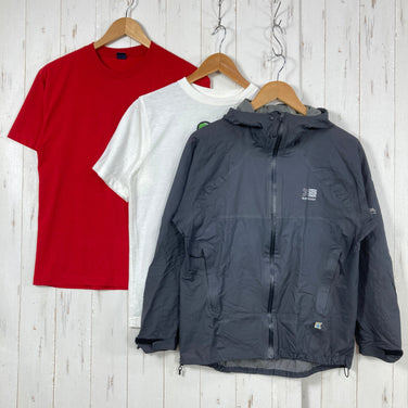 【Men's XS グレー系】 Karrimor ( カリマー ) ・モンベル レインシェル ショートスリーブティー 計3点セット バルク販売 卸売り ウェア トップス アウター ジャケット レインシェル z00060054  レインシェル アウター ジャケット ト