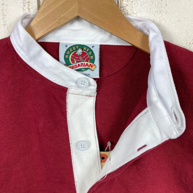 【Men's S ワインレッド系】 Barbarian ( バーバリアン ) ラグビーシャツ ラガーシャツ ヘンリーネック 7分袖 カナダ製 コットン ウェア トップス インナー シャツ ショートスリーブTシャツ クルーネック z00050143 ショートスリーブTシ - 【公式】2ndGEAR（セカンドギア）Webショップ【登山用品・アウトドア用品専門 買取販売店】
