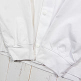 Men's Size L White Jackwolfskin JP Sunshelter Cardigan, Polyester, Long Sleeve Shirt, Synthetic Fiber, z00053092