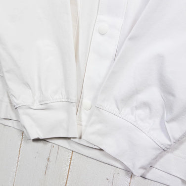 Men's Size L White Jackwolfskin JP Sunshelter Cardigan, Polyester, Long Sleeve Shirt, Synthetic Fiber, z00053092