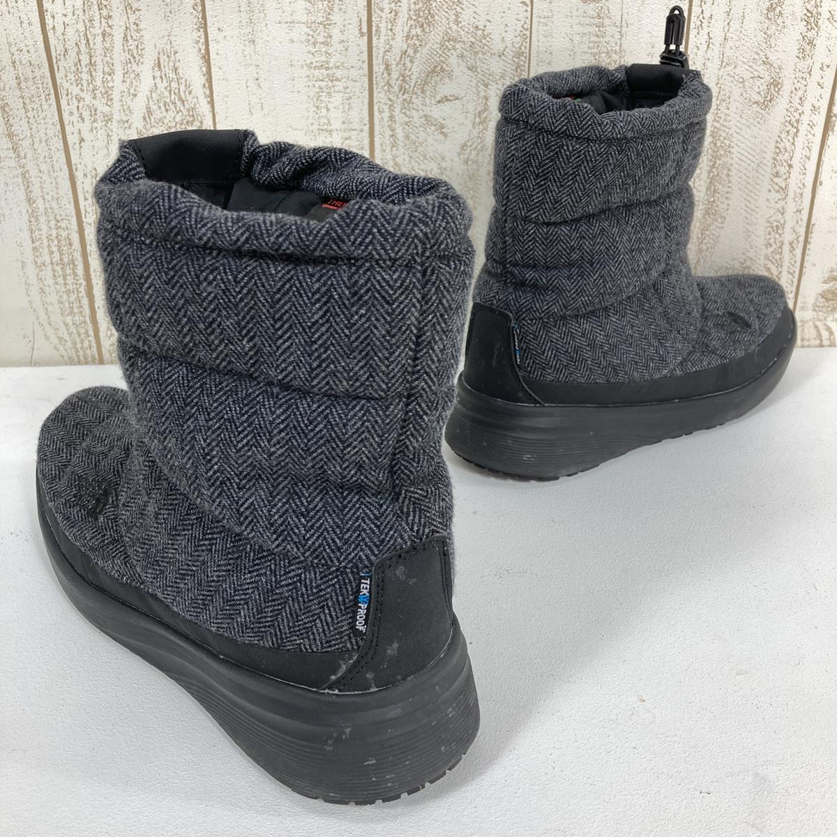 【女式 25.0 厘米灰色】The North Face Nuptse Bootie 防水 Viiiiw Nuptse Bootie Wp Viii 冬季靴子保暖 Thermolite 隔热 NFW52272 女式雪地靴