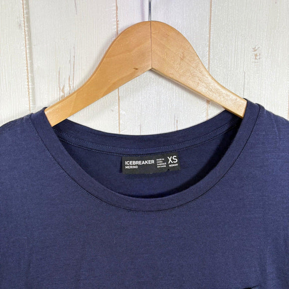 【Women's XS ネイビー系】 Icebreaker ( アイスブレーカー ) テック ライト ショートスリーブ ポケット クルー TECH LITE SS POCKET CREWE メリノウール ウェア トップス インナー シャツ ショートスリーブTシャツ クルー
