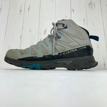 【Women's 23.5cm グレー系】 Salomon ( サロモン ) エックス ウルトラ 4 ミッド ワイド ゴアテックス X ULTRA 4 MID WIDE GORE-TEX QUARRY / BLACK / LEGION BLUE フットウェア トレッキングブーツ