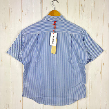Women's Medium Blue Ridge Mountain Gear Basic Short Sleeve Shirt Stripe Blue x White z00055795 B