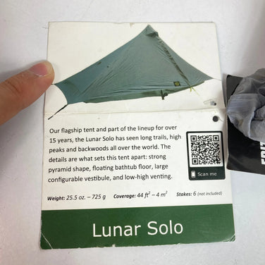 Six Moon Designs Luna Solo 涤纶露营帐篷，灰色（均码）（z00051378）