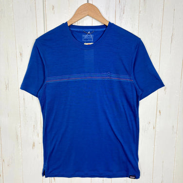 【Men's S ブルー系】 2021 Patagonia ( パタゴニア ) キャプリーン クール メリノ ブレンド グラフィック シャツ Capilene Cool Merino Blend Graphic Shirt FISU メリノウール ウェア トップス