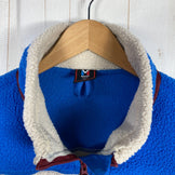 男士M码蓝色Millet Trilogy X Loft象牙白夹克（难找，韩版标准款）。聚酯纤维抓绒上衣。(z0005430)