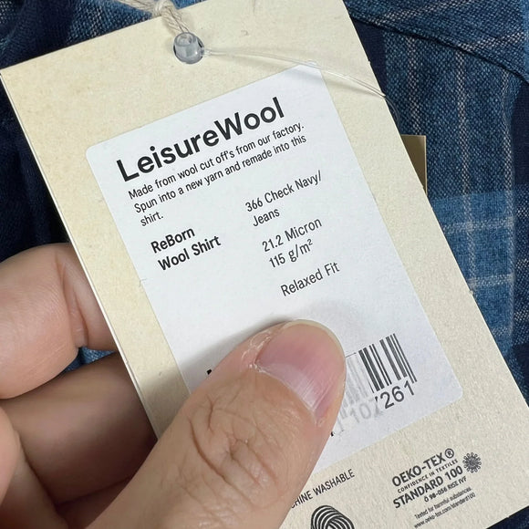 【Men's S ネイビー系】 Aclima ( アクリマ ) レジャーウール リボーン ウール シャツ LeisureWool ReBorn Wool Shirt 106310 366 CHECK NAVY/JEANS z00055895 366 CHECK NA
