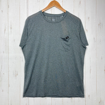 【Men's L グレー系】 Millet ( ミレー ) ヘザー メッシュ クルー ショート スリーブ Heather Mesh Crew Short Sleeve ポリエステル ウェア トップス インナー シャツ ショートスリーブTシャツ クルーネック 化繊