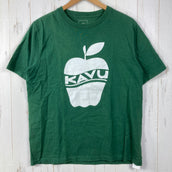 【Men's M グリーン系】 Kavu ( カブー ) アップル ティー Apple Tee コットン ウェア トップス インナー シャツ ショートスリーブTシャツ クルーネック コットン z00058407  コットン ショートスリーブTシャツ クルーネック イ