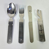 Snowpeak Stainless Steel Cutlery Set No. 1 (One Size, Silver) (Discontinued Model, Hard to Find) z00053586