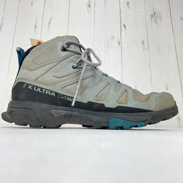 【Women's 23.5cm グレー系】 Salomon ( サロモン ) エックス ウルトラ 4 ミッド ワイド ゴアテックス X ULTRA 4 MID WIDE GORE-TEX QUARRY / BLACK / LEGION BLUE フットウェア トレッキングブーツ