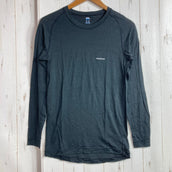 【Men's M ブラック系】 Montbell ( モンベル ) スーパーメリノウール L.W ラウンドネックシャツ Super Merino Wool L.W Round Neck Shirt メリノウール ウェア トップス インナー シャツ ロングスリーブTシ