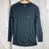 【Men's M ブラック系】 Montbell ( モンベル ) スーパーメリノウール L.W ラウンドネックシャツ Super Merino Wool L.W Round Neck Shirt メリノウール ウェア トップス インナー シャツ ロングスリーブTシ