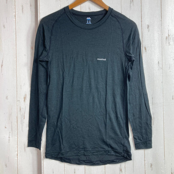 【Men's M ブラック系】 Montbell ( モンベル ) スーパーメリノウール L.W ラウンドネックシャツ Super Merino Wool L.W Round Neck Shirt メリノウール ウェア トップス インナー シャツ ロングスリーブTシ