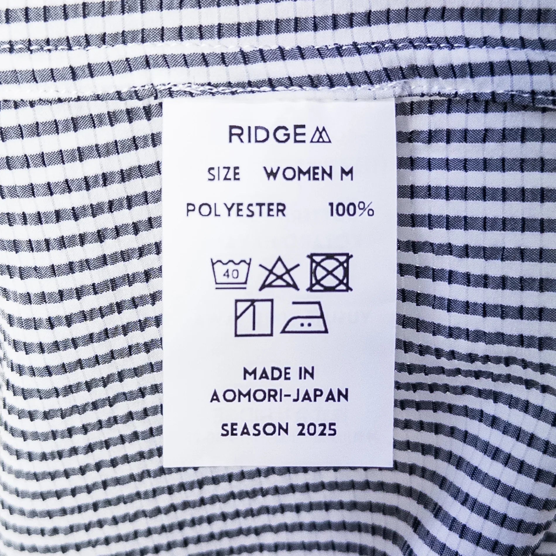 【Women's M グレー系】 Ridge Mountain Gear ( リッジマウンテンギア ) ベーシック ロングスリーブ シャツ ストライプ Basic Long Sleeve Shirt Stripe Grey x White ポリエステル ウェア トップ - 【公式】2ndGEAR（セカンドギア）Webショップ【登山用品・アウトドア用品専門 買取販売店】