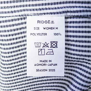 【Women's M グレー系】 Ridge Mountain Gear ( リッジマウンテンギア ) ベーシック ロングスリーブ シャツ ストライプ Basic Long Sleeve Shirt Stripe Grey x White ポリエステル ウェア トップ - 【公式】2ndGEAR（セカンドギア）Webショップ【登山用品・アウトドア用品専門 買取販売店】