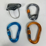 【OneSize Grey】 Camp Piu 2.0 Belay Device and Carabiner 4-Piece Set, etc., Rock Climbing Gear z00057308 Rock Climbing Gear