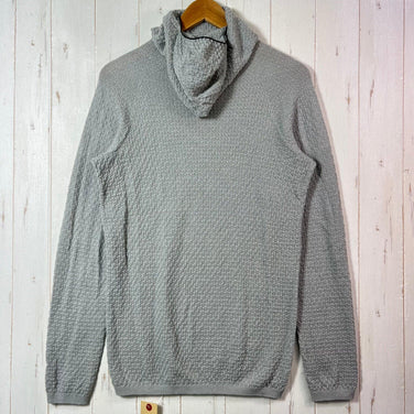 Bring Wonderwear 无缝连帽衫，浅灰色，男女通用，中号，灰色。浅灰色羊毛连帽衫/内搭衬衫。z00054409。