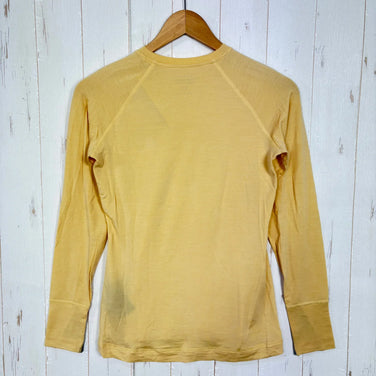 [Women's XS, Yellow] Klattermusen Fafne Crew Top, Inner Shirt, Long-Sleeve T-Shirt, Crew Neck, Wool z00058166 - Wool Long-Sleeve T-shirt, Crew Neck