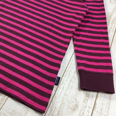 【Women's S ピンク系】Patagonia ( パタゴニア ) ロングスリーブ センダー ストライプ トップ Long-Sleeved Sender Stripe Top オーガニックコットン Tシャツ ロンt 54610 International Women's コットン ロングスリーブTシャツ クルーネック インナー シャツ トップス ウェア - 【公式】2ndGEAR（セカンドギア）Webショップ【登山用品・アウトドア用品専門 買取販売店】
