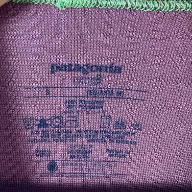 Men's Small Green 2013 Patagonia Capilene 2 Lightweight Crew Polyester T-Shirt, Long Sleeve Crew Neck