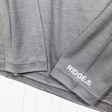 【Men's Ｓ グレー系】 Ridge Mountain Gear ( リッジマウンテンギア ) メリノ ベーシック ティー Merino Basic Tee Moss Gray メリノウール ウェア トップス インナー シャツ ロングスリーブTシャツ クルーネ - 【公式】2ndGEAR（セカンドギア）Webショップ【登山用品・アウトドア用品専門 買取販売店】