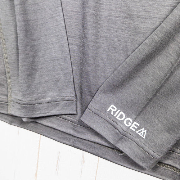【Men's Ｓ グレー系】 Ridge Mountain Gear ( リッジマウンテンギア ) メリノ ベーシック ティー Merino Basic Tee Moss Gray メリノウール ウェア トップス インナー シャツ ロングスリーブTシャツ クルーネ - 【公式】2ndGEAR（セカンドギア）Webショップ【登山用品・アウトドア用品専門 買取販売店】