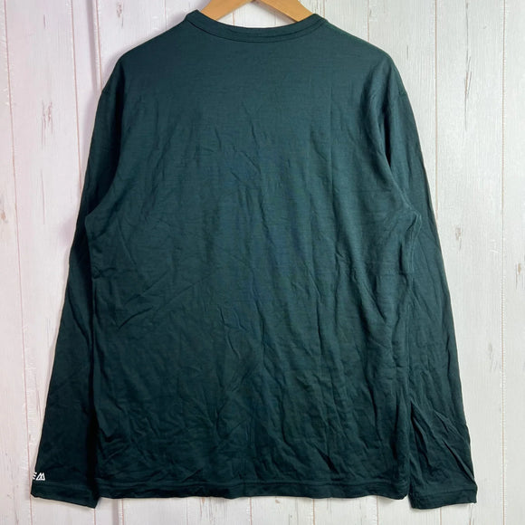 【Men's M グリーン系】 Ridge Mountain Gear ( リッジマウンテンギア ) メリノウール ベーシックロングスリーブTシャツ Merino Basic Tee Long Sleeve メリノウール ウェア トップス インナー シャツ ロングス