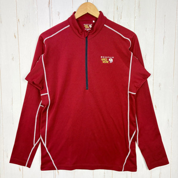 【Men's M レッド系】 Mountain Hardwear ( マウンテンハードウェア ) プルオーバー フィットシャツ ポリエステル ウェア トップス インナー シャツ ロングスリーブシャツ 化繊 z00057540  化繊 ロングスリーブシャツ インナー